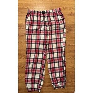 Victoria's Secret Women's Flannel Pajama Pants Plaid Size Medium Pink Buffalo